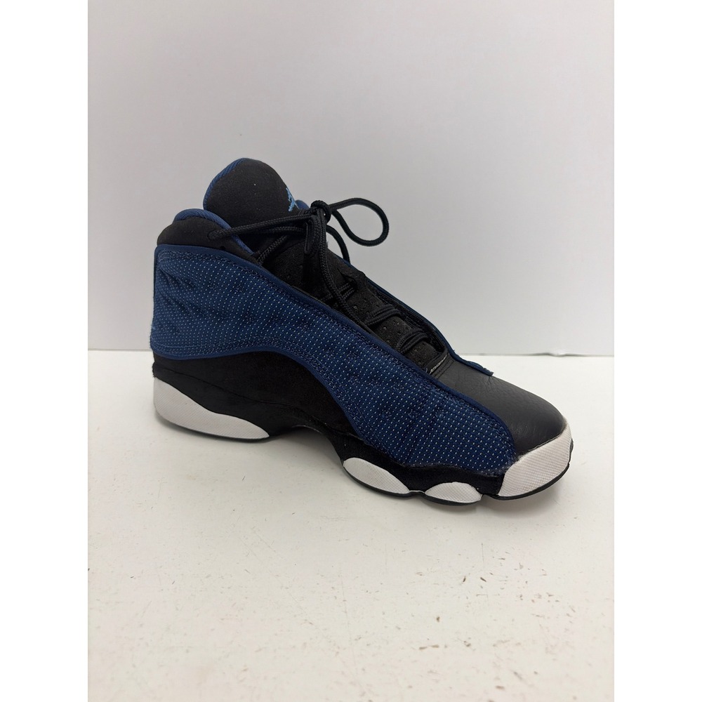 Jordan 13 Retro Brave Blue Navy Black White Kids Shoes 884129-400 Size 6Y - Picture 4 of 9